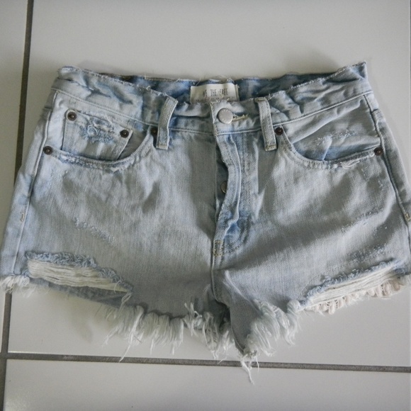We The Free Pants - Free people jean lace trim shorts